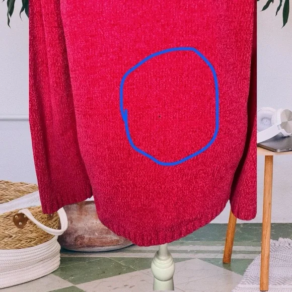 Vintage Sag Harbor Magenta Cable Knit Sweater - Picture 4 of 5